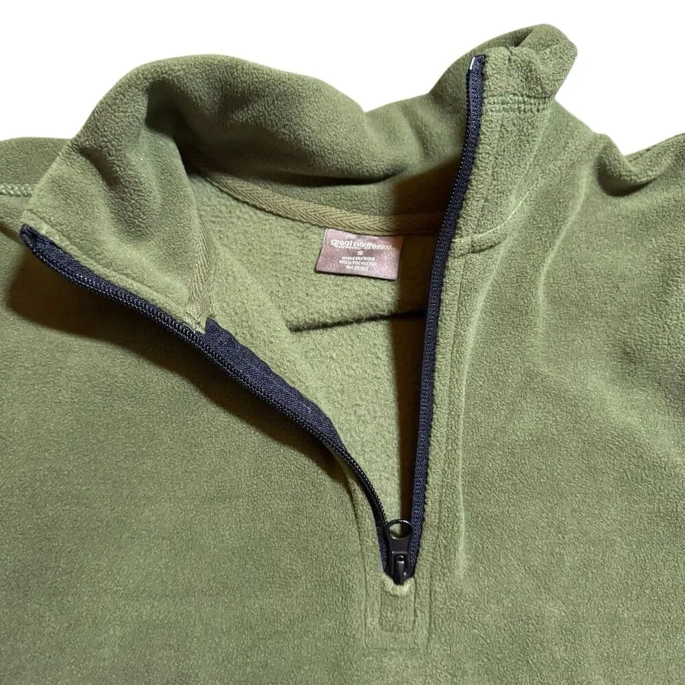 Mens Great Northwest Green Waffle Quarter Zip Pullover Size‎ Small